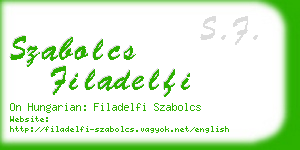 szabolcs filadelfi business card
